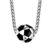 Bestyle Soccer Ball Necklace Football Pendant Necklace for Men Women 3D Sport Fan Player Jewelry Gift for Father's Day Christmas